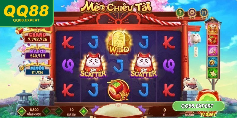 Mèo Chiêu Tài QQ88 – Chạm Đến Cánh Cửa Vàng Thịnh Vượng 2 Trải nghiệm đặc sắc với hiệu ứng sống động