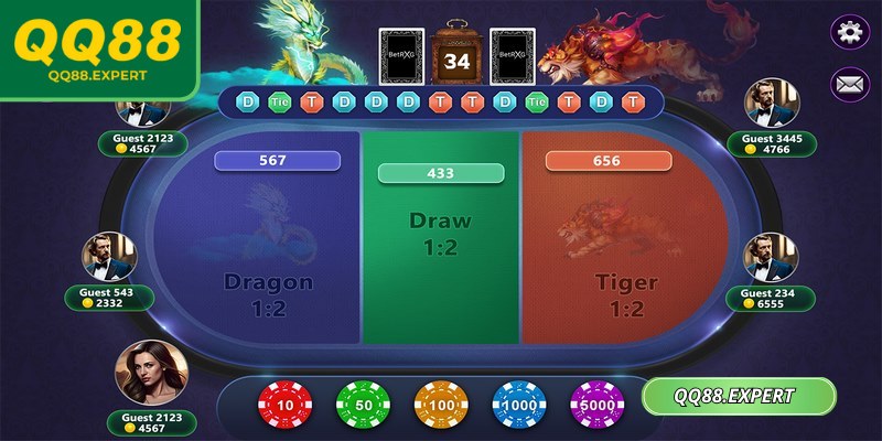 Dragon Tiger là trò chơi được xem là biểu tượng của tốc độ